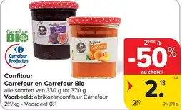 Carrefour Confi tuur Carrefour en Carrefour Bio aanbieding