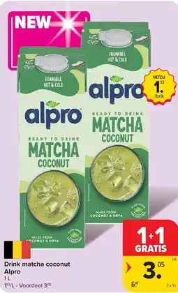 Carrefour Drink matcha coconut Alpro aanbieding
