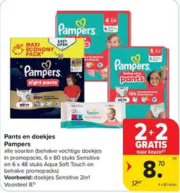 Carrefour Pants en doekjes Pampers aanbieding