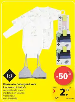 Carrefour Keuze aan ondergoed voor kinderen of baby’s aanbieding