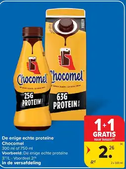Carrefour De enige echte proteïne Chocomel aanbieding
