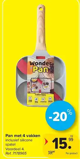 Carrefour Pan met 4 vakken aanbieding