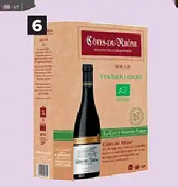 Carrefour Frankrijk Côtes du Rhône La Cave d’Augustin Florent bio aanbieding