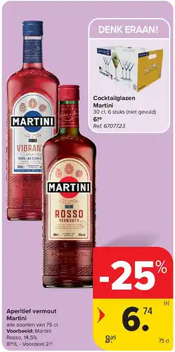 Carrefour Aperitief vermout Martini aanbieding