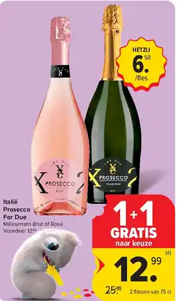 Carrefour Italië Prosecco For Due aanbieding