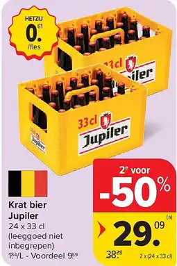 Carrefour Krat bier Jupiler aanbieding