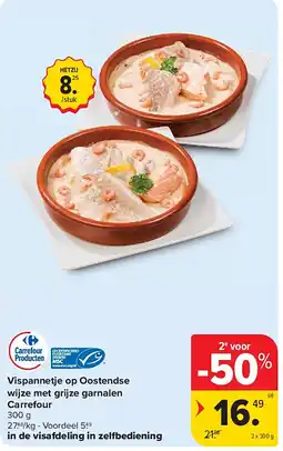 Carrefour Vispannetje op Oostendse wijze met grijze garnalen Carrefour aanbieding