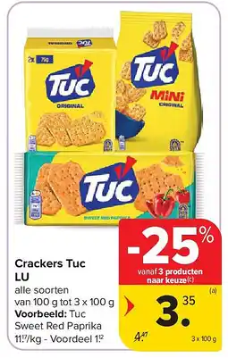 Carrefour Crackers Tuc LU aanbieding
