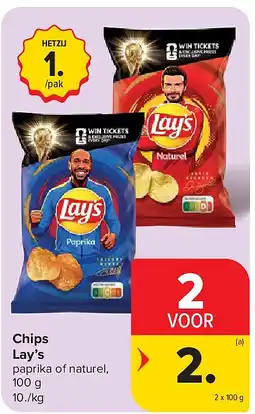 Carrefour Chips Lay’s aanbieding