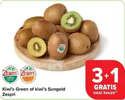 Carrefour Kiwi’s Green of kiwi’s Sungold Zespri aanbieding