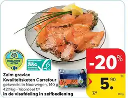 Carrefour Zalm gravlax Kwaliteitsketen Carrefour aanbieding