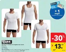 Carrefour Set van 2 T-shirts of 2 singlets voor heren aanbieding
