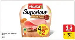 Carrefour Gerookte ham Superieur Herta aanbieding