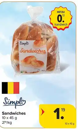 Carrefour Sandwiches aanbieding