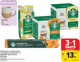 Carrefour Koffiebonen en koffiecapsules (compatibel met Nespresso en NESCAFE Dolce Gusto ) Starbucks aanbieding