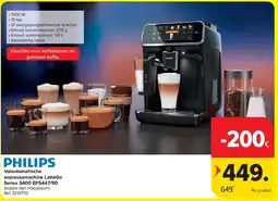 Carrefour Volautomatische espressomachine LatteGo Series 5400 EP5447/90 aanbieding