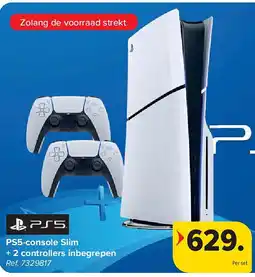 Carrefour PS5-console Slim + 2 controllers inbegrepen aanbieding