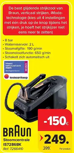 Carrefour Stoomcentrale IS7286BK aanbieding