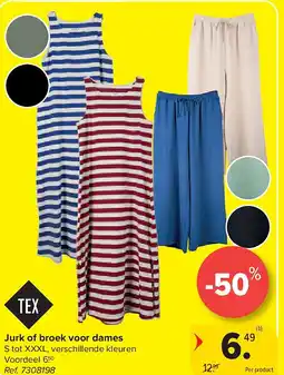Carrefour Jurk of broek voor dames aanbieding