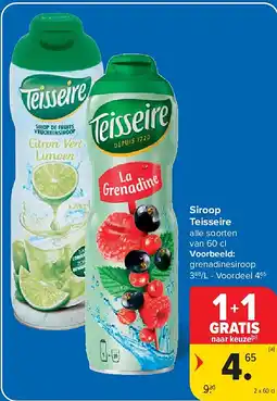 Carrefour Siroop Teisseire aanbieding