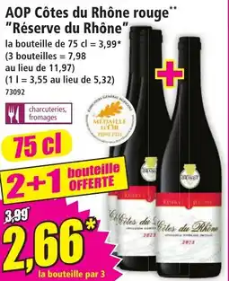 Norma Aop côtes du rhône rouge** "réserve du rhône" aanbieding