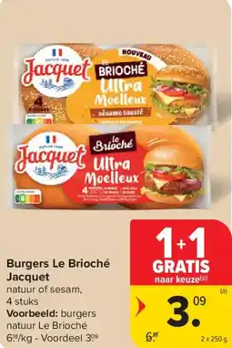 Carrefour Market Burgers le brioché jacquet aanbieding