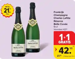 Carrefour Market Frankrijk champagne charles lafitte réserve belle cuvée aanbieding