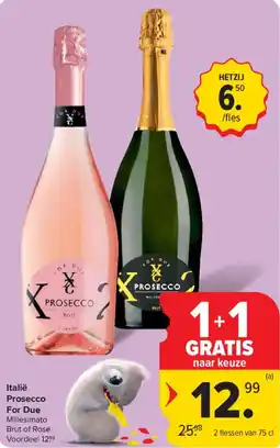 Carrefour Market Italië prosecco for due aanbieding