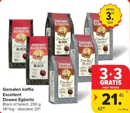 Carrefour Market Gemalen koffie excellent douwe egberts aanbieding
