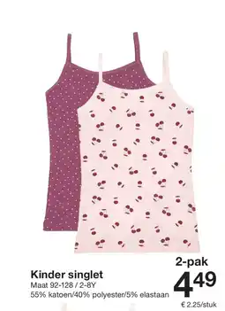 Zeeman Kinder singlet aanbieding