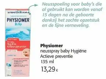 Colruyt Physiomer neusspray baby hygiëne actieve preventie aanbieding