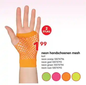 Yess Neon handschoenen mesh aanbieding