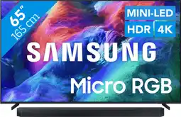 Coolblue Samsung Micro RGB 65 R95H (2026) + Samsung HW-Q600H (2026) aanbieding