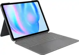 Coolblue Logitech Combo Touch Apple iPad Air 13 (2026/2025/2024) Toetsenbord Hoes AZERTY Grijs aanbieding