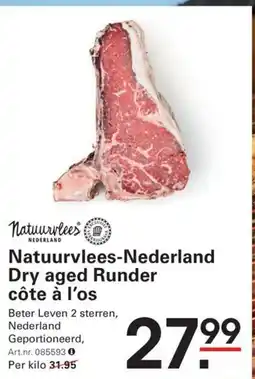 Sligro Natuurvlees-Nederland Dry aged Runder côte à l'os aanbieding