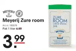 Sligro Meyerij Zure room aanbieding
