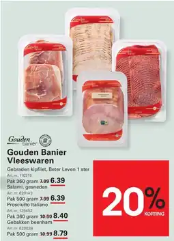 Sligro Gouden Banier Vleeswaren aanbieding