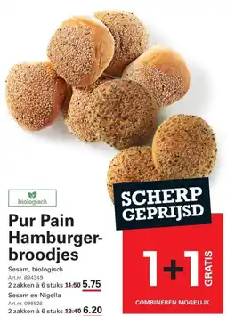 Sligro Pur Pain Hamburger broodjes aanbieding