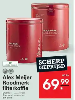 Sligro Alex Meijer Roodmerk Filterkoffie aanbieding