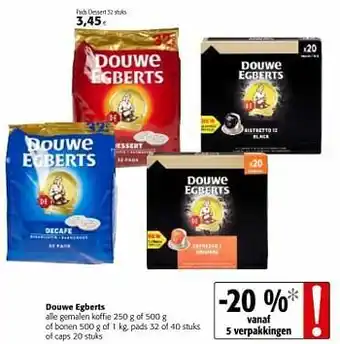 Colruyt Douwe egberts pads dessert aanbieding