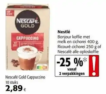 Colruyt Nestlé nescafé gold cappuccino aanbieding