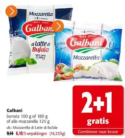 Colruyt Galbani Mozzarella di Latte di Bufala aanbieding