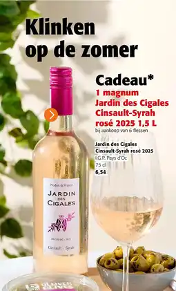 Colruyt Jardin des Cigales Cinsault-Syrah rosé 2025 aanbieding