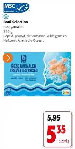 Colruyt Boni Selection roze garnalen aanbieding