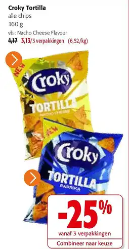 Colruyt Croky Tortilla Nacho Cheese Flavour aanbieding