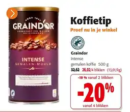 Colruyt Graindor Intense gemalen koffie aanbieding