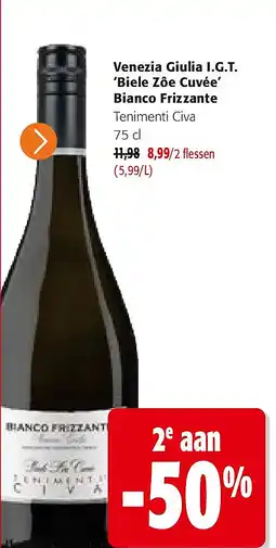 Colruyt Venezia Giulia I.G.T. ‘Biele Zôe Cuvée’ Bianco Frizzante aanbieding