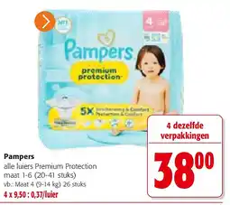 Colruyt Pampers Maat 4 (9-14 kg) 26 stuks aanbieding