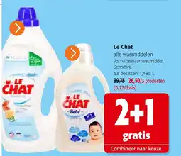 Colruyt Le Chat Vloeibaar wasmiddel Sensitive 33 dosissen aanbieding