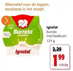 Colruyt Ignalat burrata met basilicum aanbieding